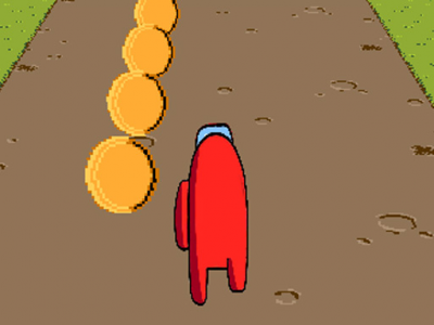 Among Golden Run 3D background